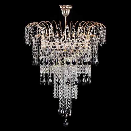 Люстра Агата Венеция №4 длинная Черная в Химках Гусь Хрустальный