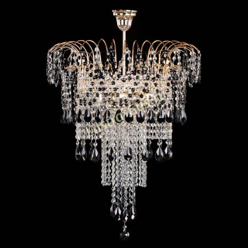 Люстра Агата Венеция №4 длинная Черная в Химках Гусь Хрустальный