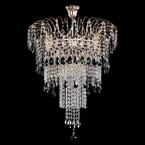 Люстра Агата Венеция №4 длинная Черная в Химках Гусь Хрустальный