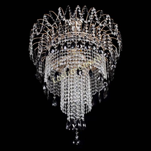 Люстра Агата Венеция №4 длинная Черная в Химках Гусь Хрустальный