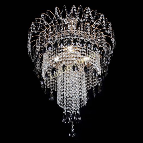 Люстра Агата Венеция №4 длинная Черная в Химках Гусь Хрустальный