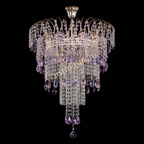 Люстра Агата Венеция №4 длинная Разноцветная в Химках Гусь Хрустальный