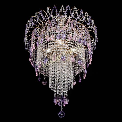 Люстра Агата Венеция №4 длинная Разноцветная в Химках Гусь Хрустальный