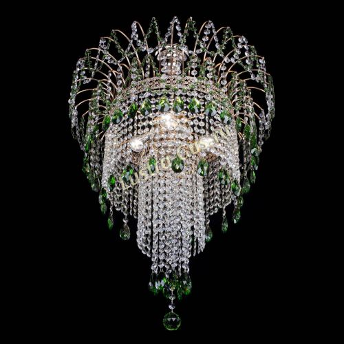 Люстра Агата Венеция №4 длинная Зеленая в Химках Гусь Хрустальный