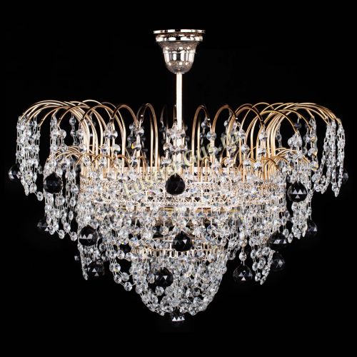 Люстра Агата Венеция №4 шар черная в Химках Гусь Хрустальный