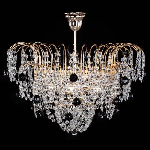 Люстра Агата Венеция №4 шар черная в Химках Гусь Хрустальный