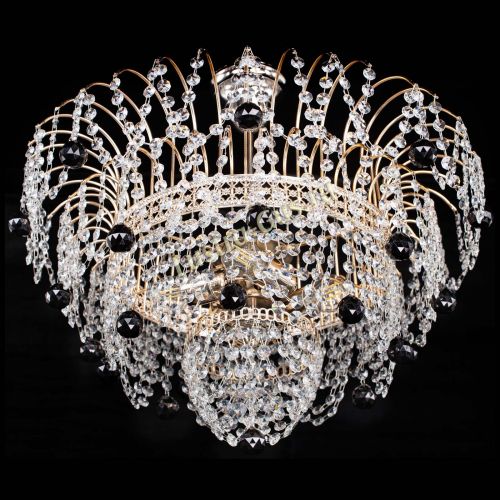 Люстра Агата Венеция №4 шар черная в Химках Гусь Хрустальный