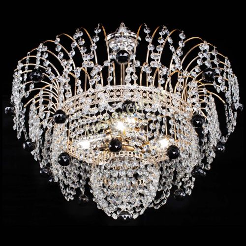 Люстра Агата Венеция №4 шар черная в Химках Гусь Хрустальный