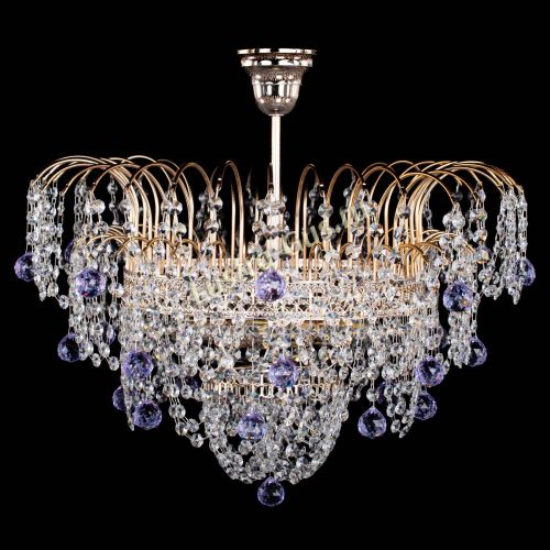 Люстра Агата Венеция №4 шар фиолетовая в Химках Гусь Хрустальный