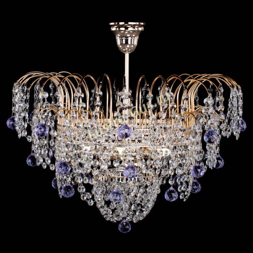 Люстра Агата Венеция №4 шар фиолетовая в Химках Гусь Хрустальный