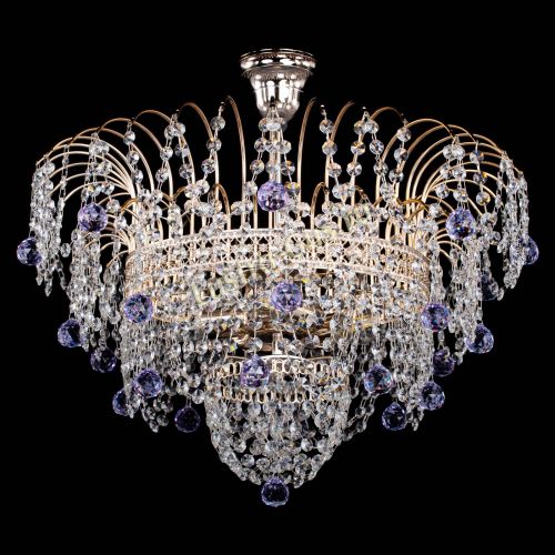 Люстра Агата Венеция №4 шар фиолетовая в Химках Гусь Хрустальный