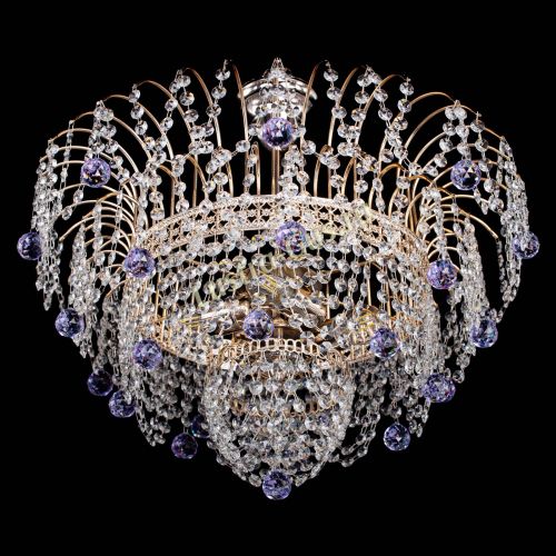 Люстра Агата Венеция №4 шар фиолетовая в Химках Гусь Хрустальный