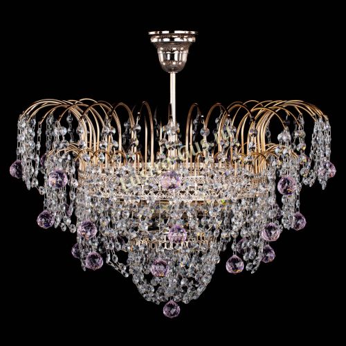 Люстра Агата Венеция №4 шар розовая в Химках Гусь Хрустальный