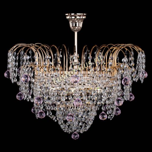 Люстра Агата Венеция №4 шар розовая в Химках Гусь Хрустальный