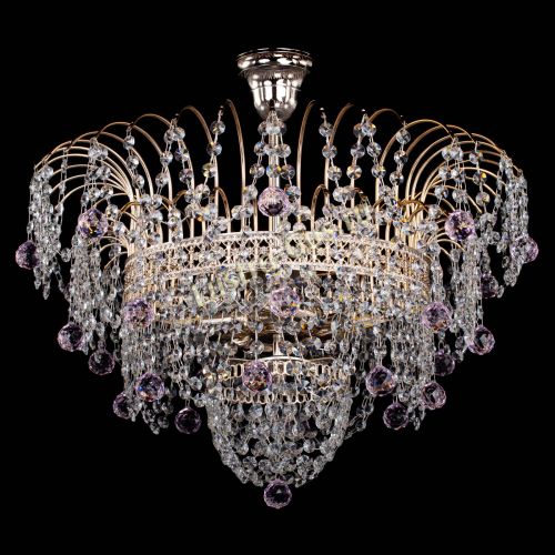 Люстра Агата Венеция №4 шар розовая в Химках Гусь Хрустальный
