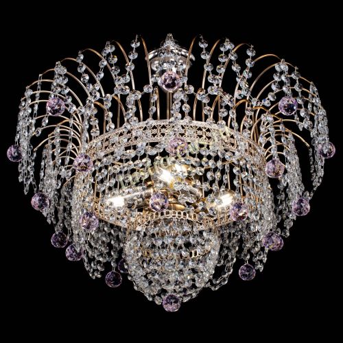 Люстра Агата Венеция №4 шар розовая в Химках Гусь Хрустальный