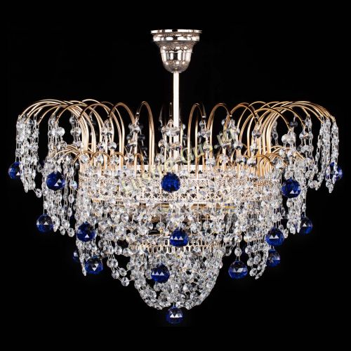 Люстра Агата Венеция №4 шар синяя в Химках Гусь Хрустальный