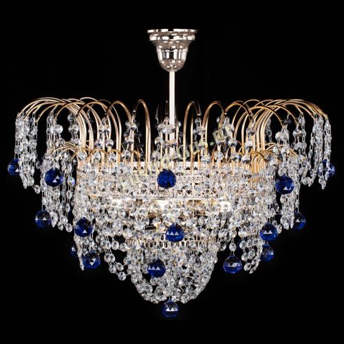 Люстра Агата Венеция №4 шар синяя в Химках Гусь Хрустальный
