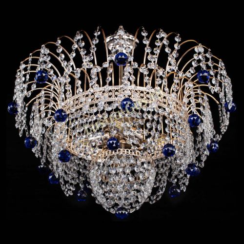Люстра Агата Венеция №4 шар синяя в Химках Гусь Хрустальный