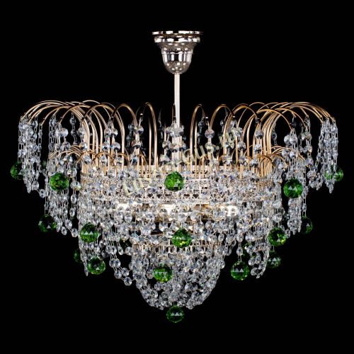 Люстра Агата Венеция №4 шар зеленая в Химках Гусь Хрустальный