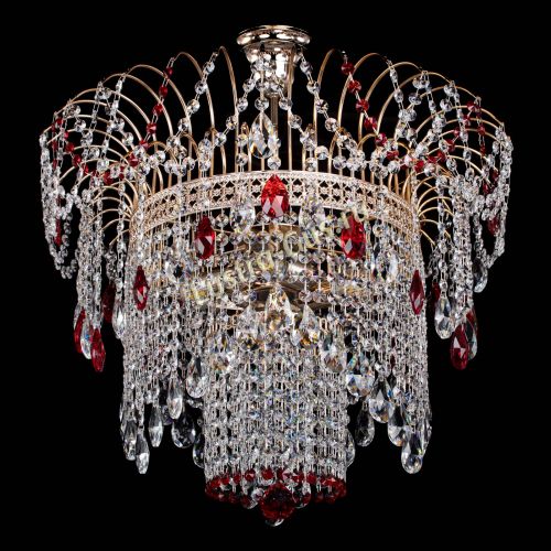 Люстра Агата Венеция №4 красная в Химках Гусь Хрустальный