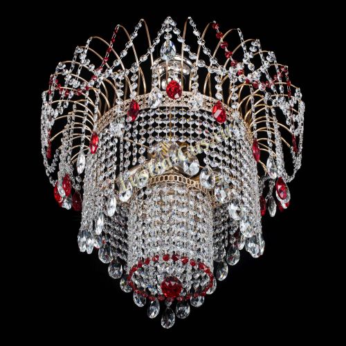 Люстра Агата Венеция №4 красная в Химках Гусь Хрустальный