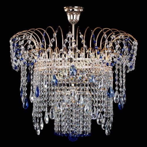 Люстра Агата Венеция №4 синяя в Химках Гусь Хрустальный