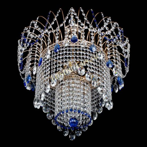 Люстра Агата Венеция №4 синяя в Химках Гусь Хрустальный