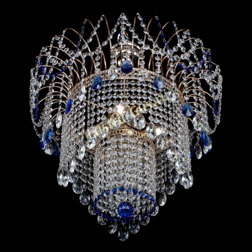 Люстра Агата Венеция №4 синяя в Химках Гусь Хрустальный