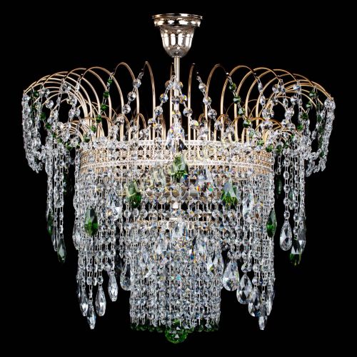 Люстра Агата Венеция №4 зеленая в Химках Гусь Хрустальный