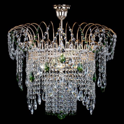 Люстра Агата Венеция №4 зеленая в Химках Гусь Хрустальный