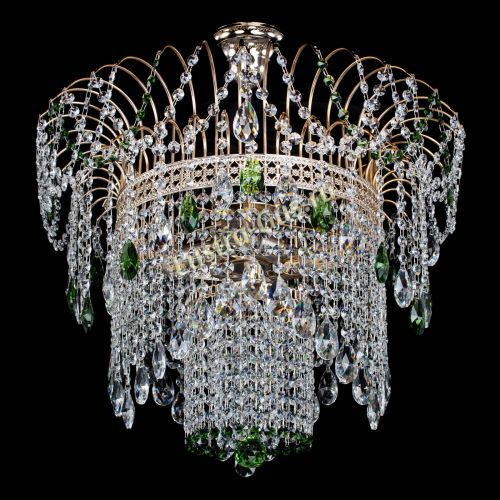 Люстра Агата Венеция №4 зеленая в Химках Гусь Хрустальный