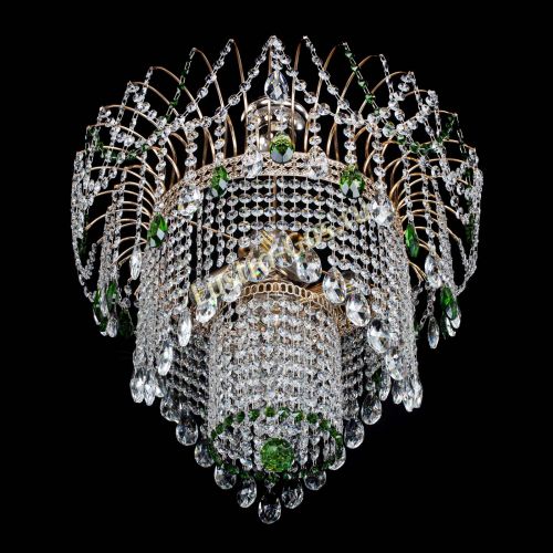 Люстра Агата Венеция №4 зеленая в Химках Гусь Хрустальный