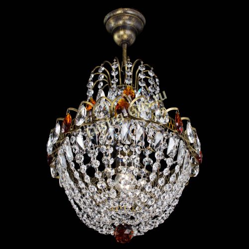 Люстра Астра №1 с подвесом под бронзу Чайная в Химках Гусь Хрустальный