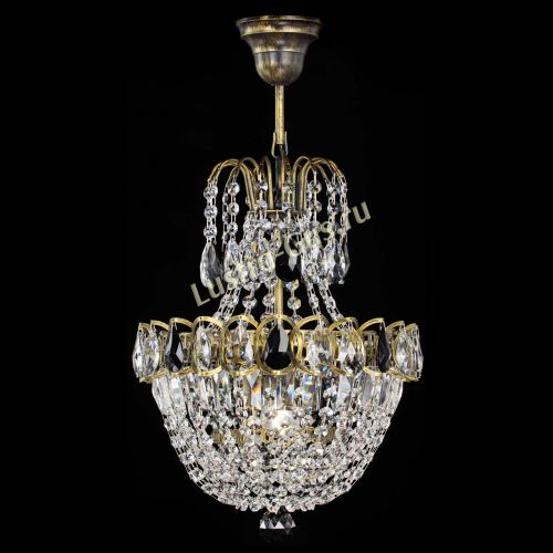 Люстра Астра №1 с подвесом под бронзу Черная в Химках Гусь Хрустальный