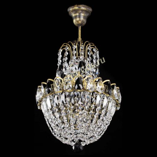 Люстра Астра №1 с подвесом под бронзу Черная в Химках Гусь Хрустальный