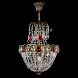 Люстра Астра №1 с подвесом под бронзу Красная в Химках