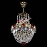 Люстра Астра №1 с подвесом под бронзу Красная в Химках