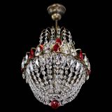 Люстра Астра №1 с подвесом под бронзу Красная в Химках