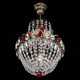 Люстра Астра №1 с подвесом под бронзу Красная в Химках