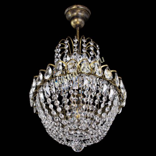 Люстра Астра №1 с подвесом под бронзу в Химках Гусь Хрустальный