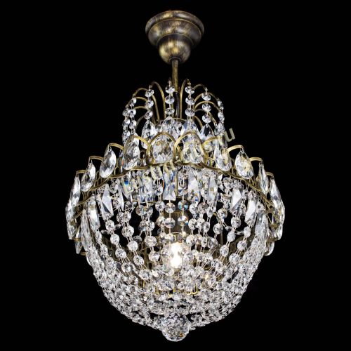 Люстра Астра №1 с подвесом под бронзу в Химках Гусь Хрустальный