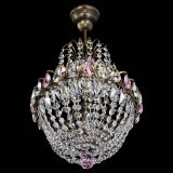 Люстра Астра №1 с подвесом под бронзу Розовая в Химках