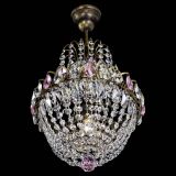 Люстра Астра №1 с подвесом под бронзу Розовая в Химках