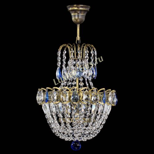 Люстра Астра №1 с подвесом под бронзу Синяя в Химках Люстра Астра №1 с подвесом под бронзу Синяя в Химках