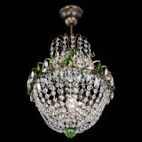 Люстра Астра №1 с подвесом под бронзу Зеленая в Химках