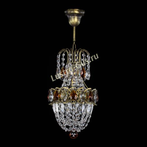 Люстра Астра №1 узкая чайная под бронзу в Химках Гусь Хрустальный
