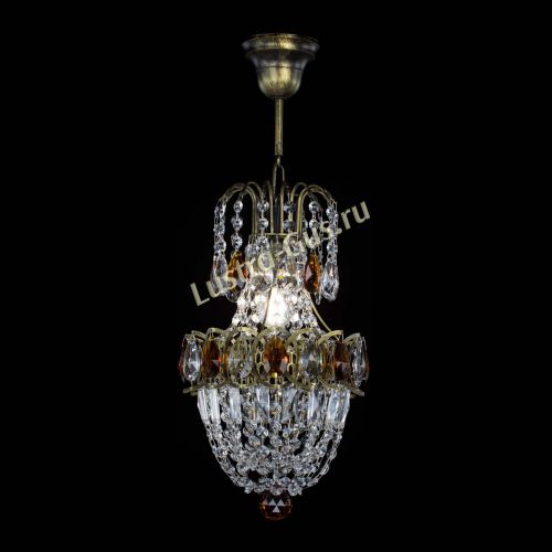 Люстра Астра №1 узкая чайная под бронзу в Химках Гусь Хрустальный