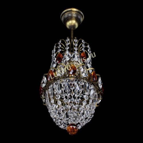 Люстра Астра №1 узкая чайная под бронзу в Химках Гусь Хрустальный