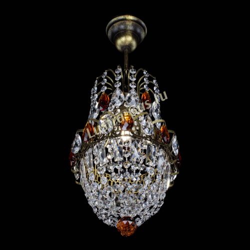 Люстра Астра №1 узкая чайная под бронзу в Химках Гусь Хрустальный